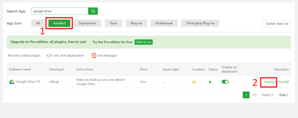 Display dashboard