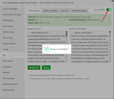 Force HTTPS