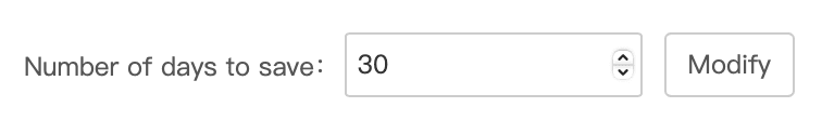 Number of days to save System Monitor